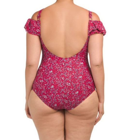 Profile by Gottex Floral Red One Piece Swimsuit - Picture 2 of 8